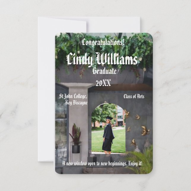 Graduation photo party invitation (Front)