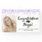 Graduation Photo Purple Confetti Brush Script
