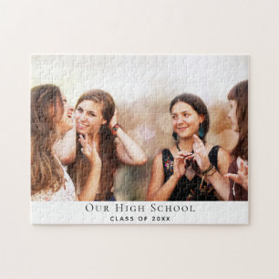 Graduation photo school name jigsaw puzzle