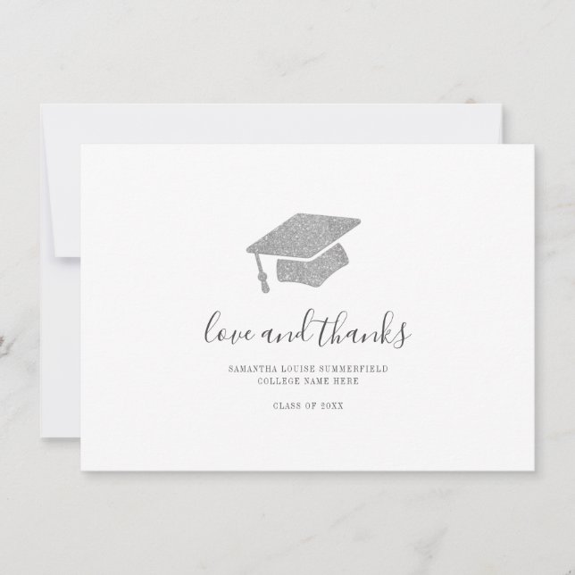 Graduation Photo Script 2025 Grad Thank You Card (Front)