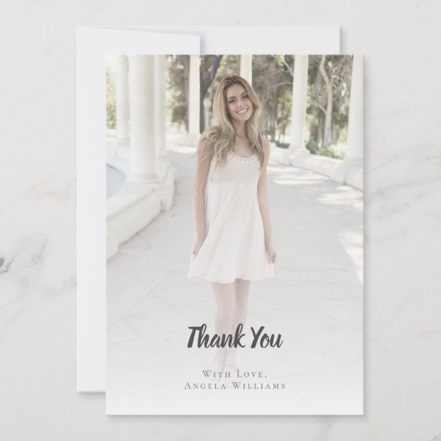 Graduation Photo Script Typography Thank You (Front)