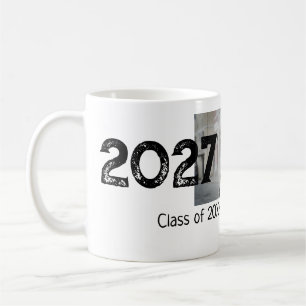 graduation photo simple classic add class year sch coffee mug