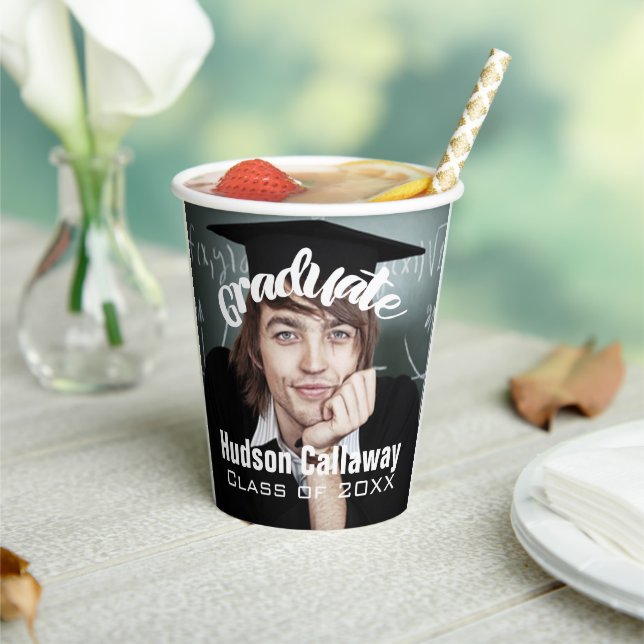Graduation Photo Simple Modern Open House Party Pa Paper Cups (Insitu)