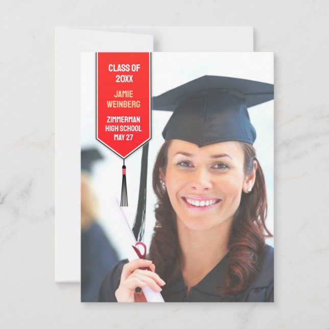 Graduation Photo Stole Announcement (Front)