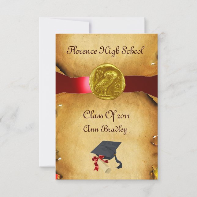 GRADUATION PHOTO TEMPLATE GOLD OWL (Front)