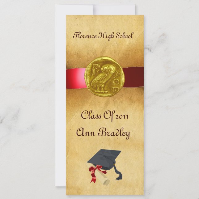 GRADUATION PHOTO TEMPLATE GOLD OWL (Front)