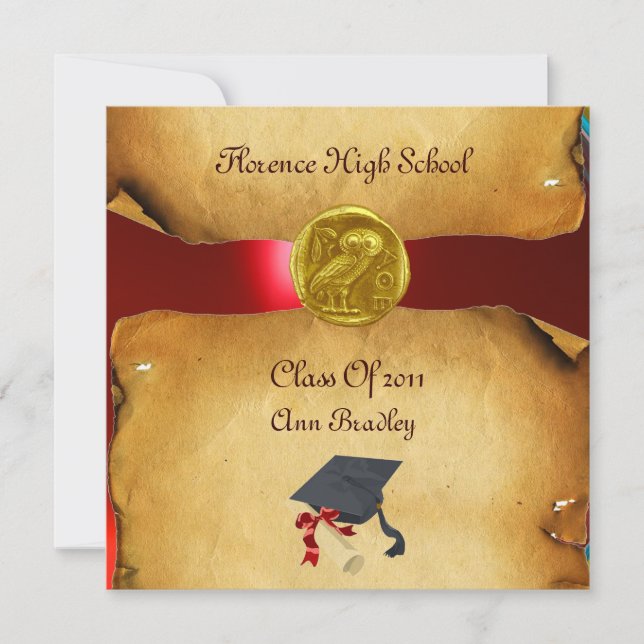 GRADUATION PHOTO TEMPLATE GOLD OWL (Front)