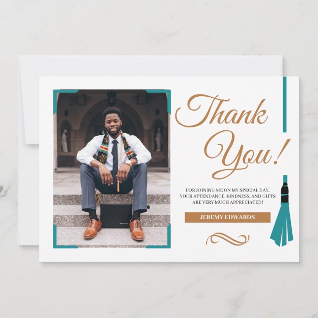 Graduation Photo Thank You Card (Front)
