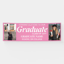 Graduation Photos, Class of Year, Graduate Pink 