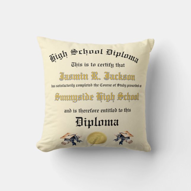  Graduation Pillow Throw Pillow (Front)