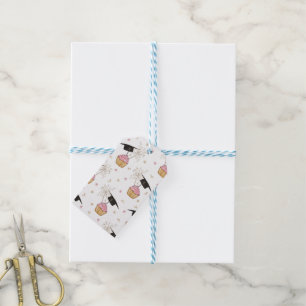 Graduation Pink Cupcake Sparkler Favour or  Gift Tags