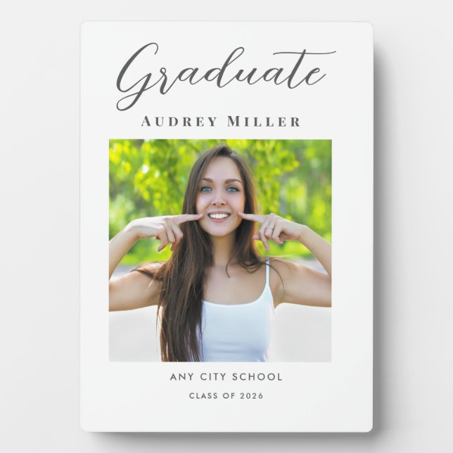 Graduation Plaque With Photo (Front)