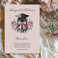Graduation Poem Girly Grad Cap Congratulations