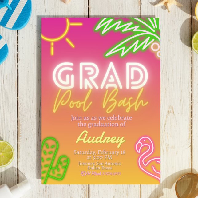 Graduation Pool Party Invitation (Creator Uploaded)