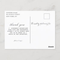 graduation postcard thank you script
