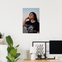 Graduation Poster Custom Name Date Save the Date