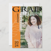 Graduation Poster Styled Photo Orange