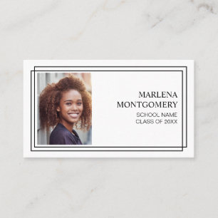 Graduation Profile Photo Name Card Modern Cap Hat