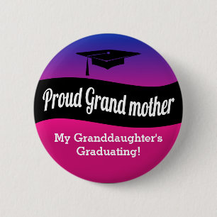 Graduation - Proud Grandmother 6 Cm Round Badge