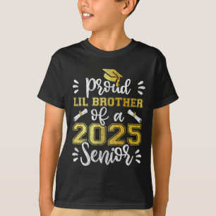 Graduation Proud Lil Brother Of A 2025 Senior Shir T-Shirt