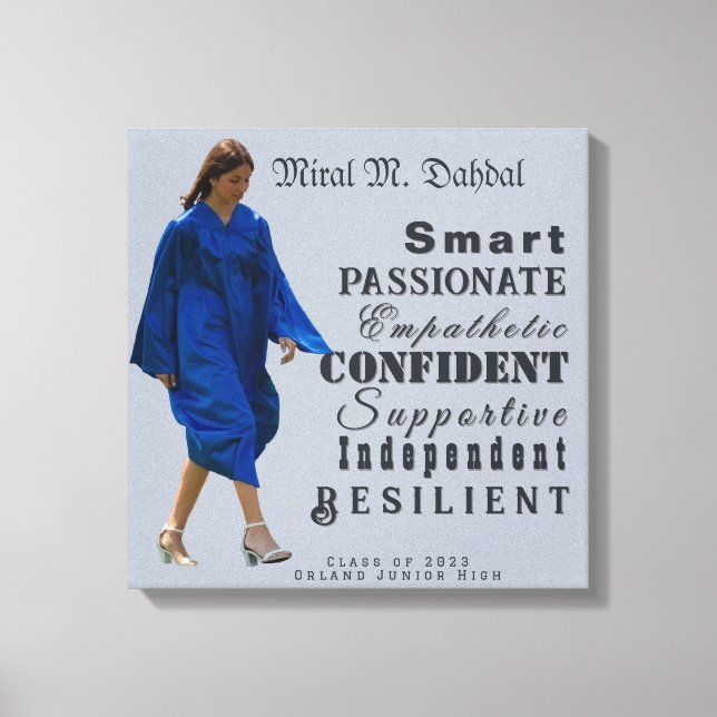 Graduation Qualities of A Great Woman 3fm Canvas Print (Front)