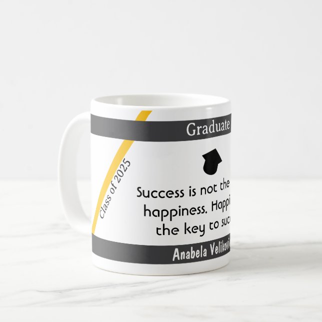 Graduation quote 3 coffee mug (Front Left)