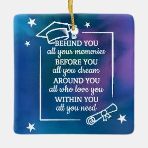 Graduation Quote Ceramic Ornament