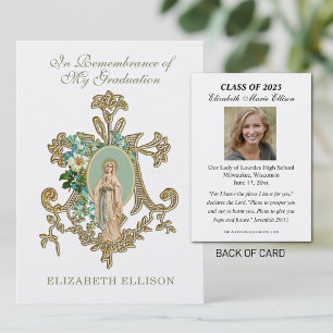 Graduation Remembrance Religious Holy Prayer Cards