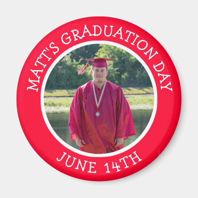 Graduation Reminder Personalised Photo Magnet (Front)