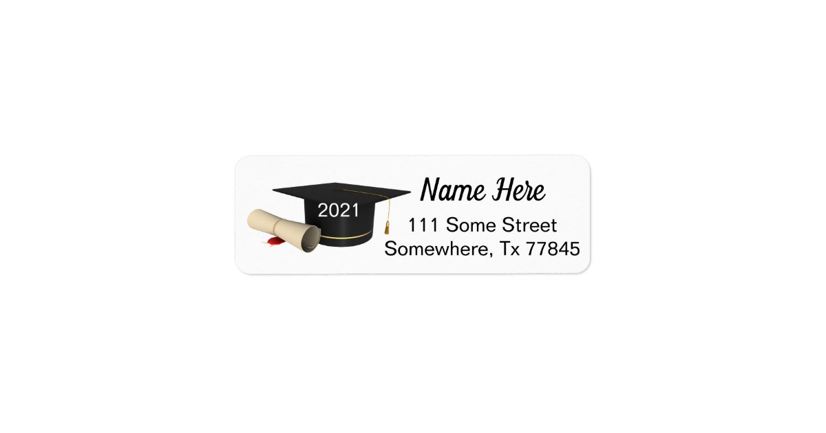 Graduation Return Address Labels | Zazzle