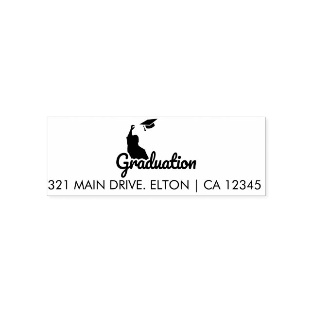 Graduation Return Address Self-inking Stamp (Design)