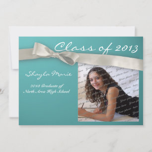 Graduation Ribbon and Bow Invitation