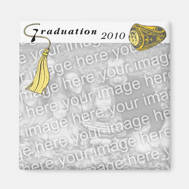 Graduation Ring YELLOW Magnet (Front)