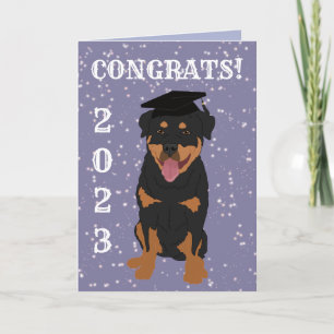 Graduation Rottweiler Card