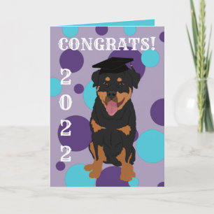 Graduation Rottweiler Card