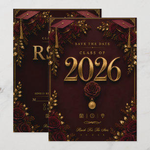 Graduation RSVP Card Class of 2026 Invitation