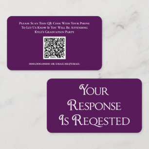 Graduation RSVP QR Code Response Card