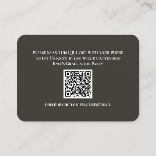 Graduation RSVP QR Code Response Card