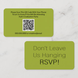 Graduation RSVP QR Code Response Card