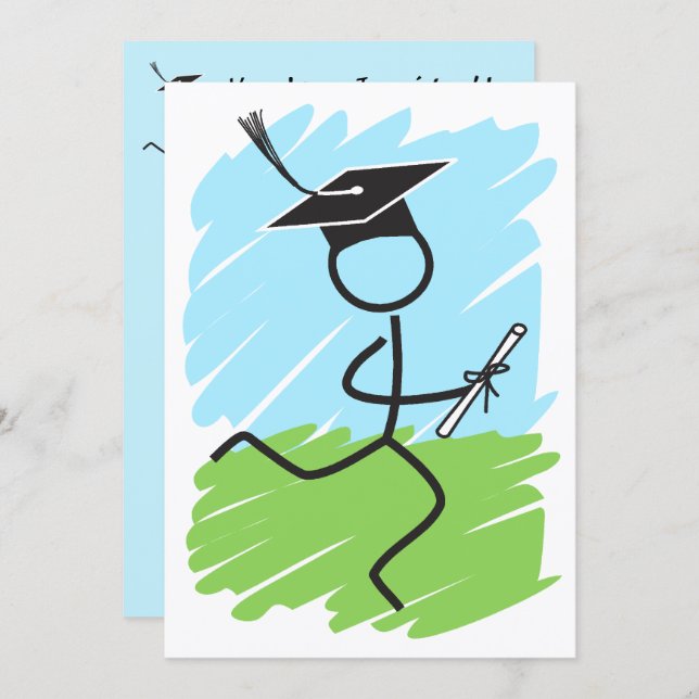 Graduation Runner © Party Cross Country Track Invitation (Front/Back)