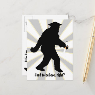 Graduation Sasquatch Announcement Postcard