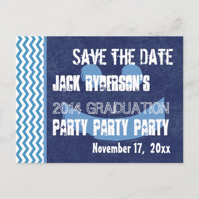 Graduation Save the Date Any Year Modern V10P Announcement Postcard (Front)