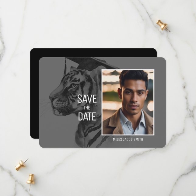 Graduation Save the Date Card (Front/Back In Situ)