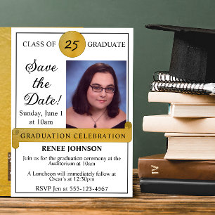 Graduation Save the Date Photo Invitation