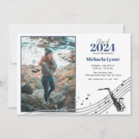 Graduation Saxophone Marching Band with Photo