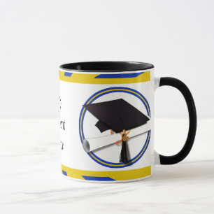 Graduation School Colours Blue And Gold (ZOOM!) Mug