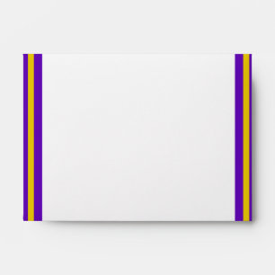Graduation School Colours Purple and Gold Envelope