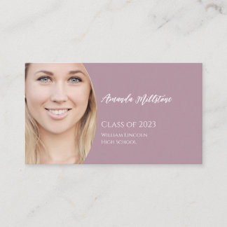Graduation School Student Networking Modern Photo Business Card