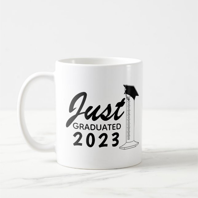 Graduation Science Graduated Cylinder Hat Year  Coffee Mug (Left)