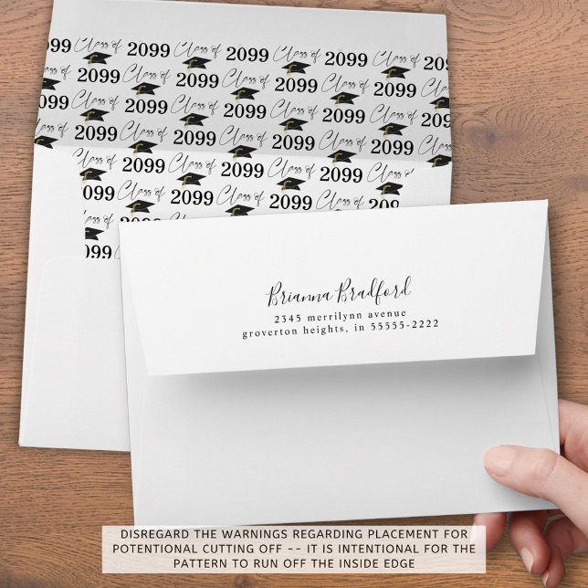 Graduation Script Class Year Return Address Envelope (Creator Uploaded)